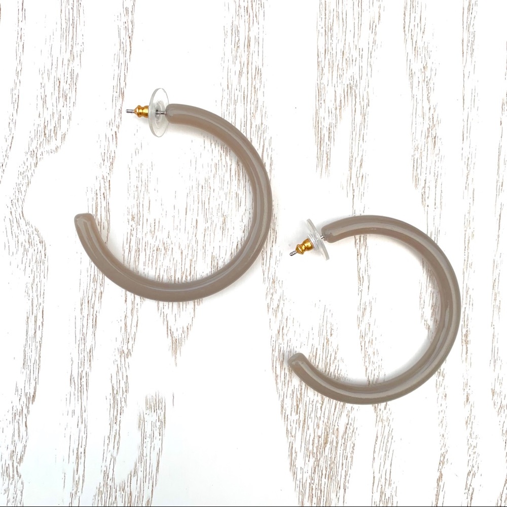 J. Crew Resin Acrylic Hoop Earrings